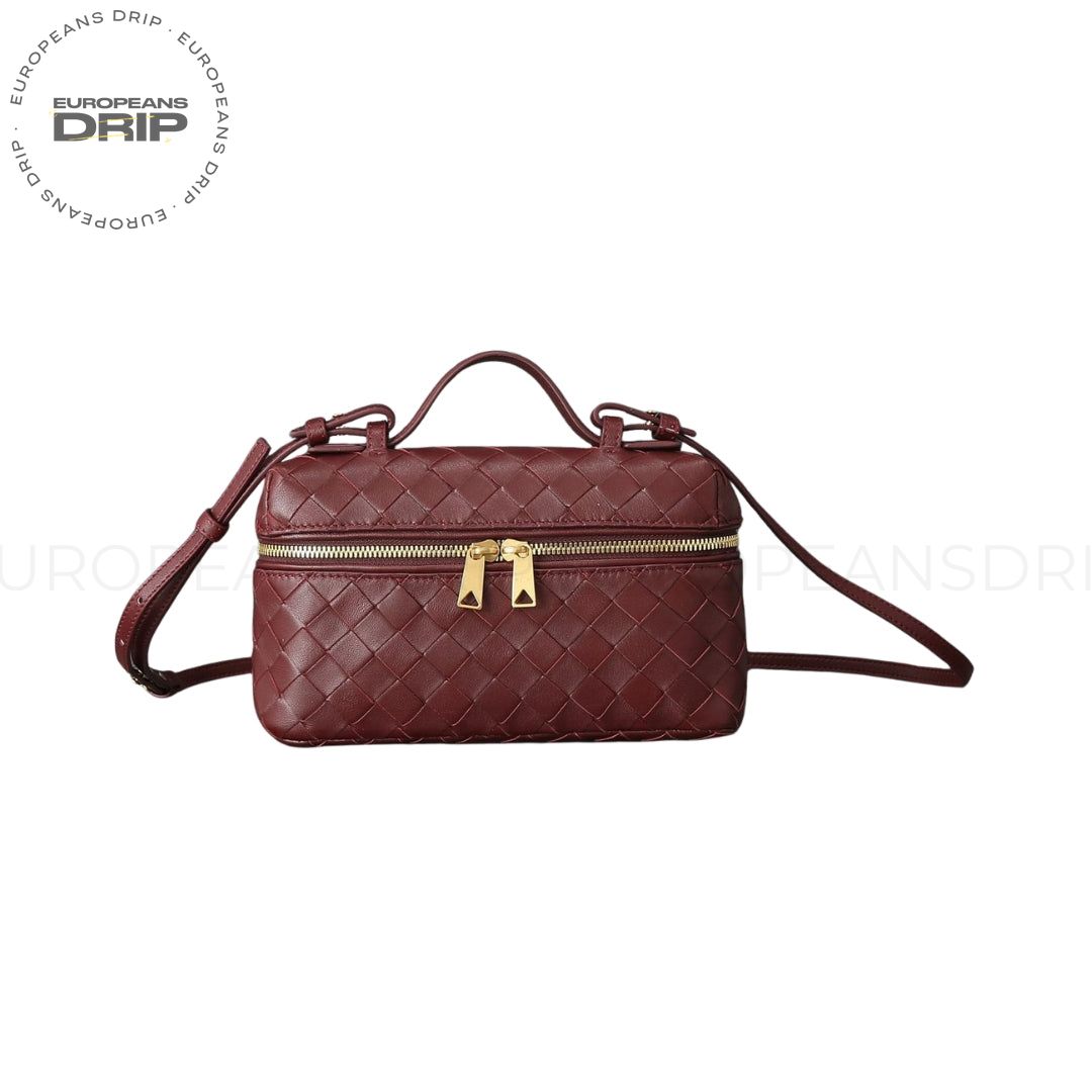 Bag toilette Woven – Burgundy
