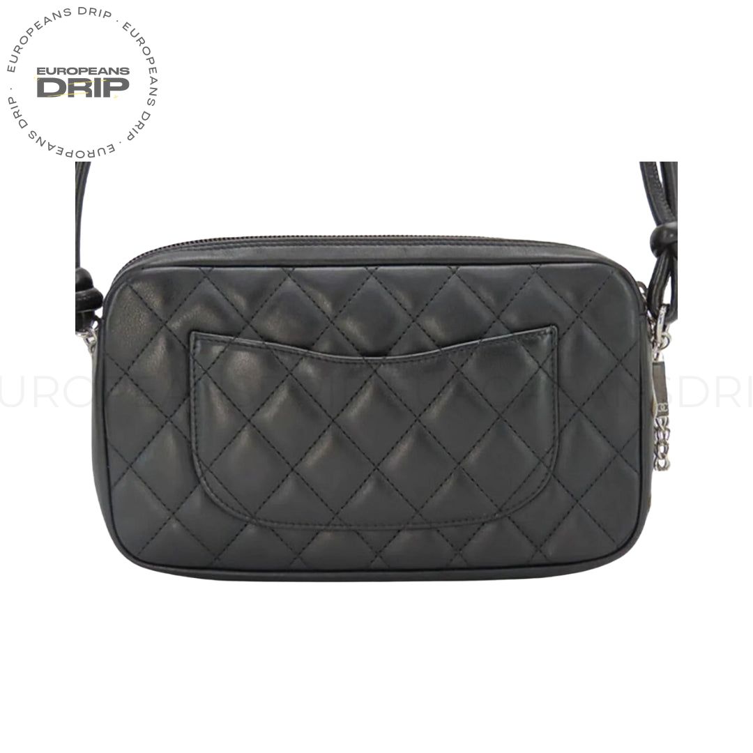 Pouch Quilted Mini Shoulder Bag Black 23 cm