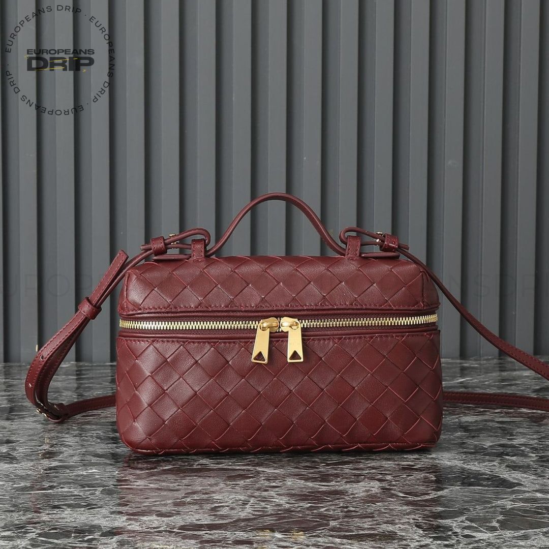 Bag toilette Woven – Burgundy