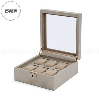 Palermo 6 Piece Watch Box | Pewter