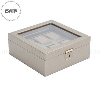 WOLF Palermo 6 Piece Watch Box | Pewter