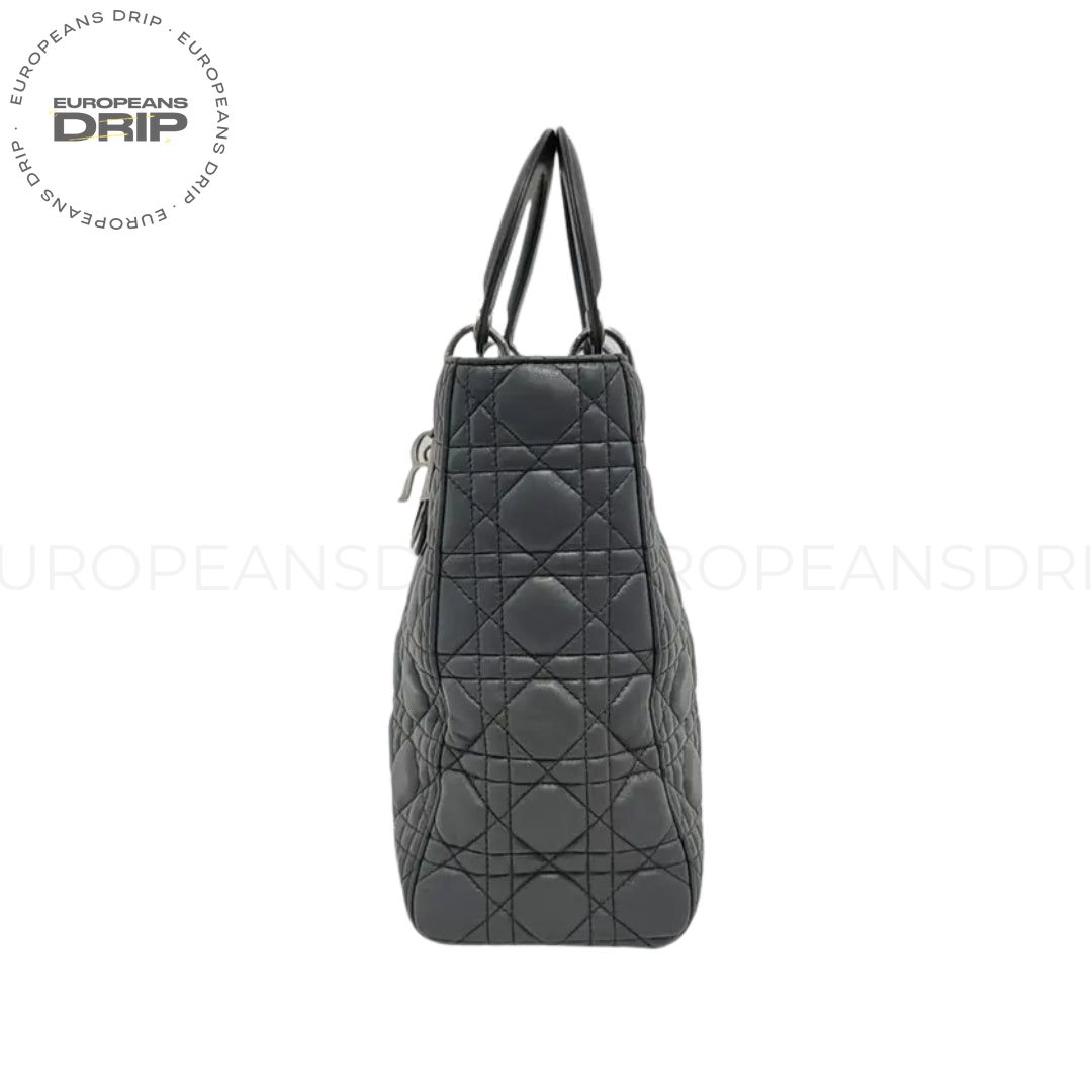 Large Grey Dark MV of Lambskin 24 cm