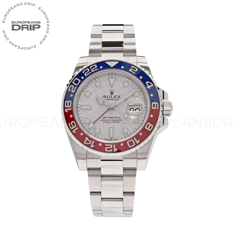 Gmt-master ii white gold meteorite dial 40mm