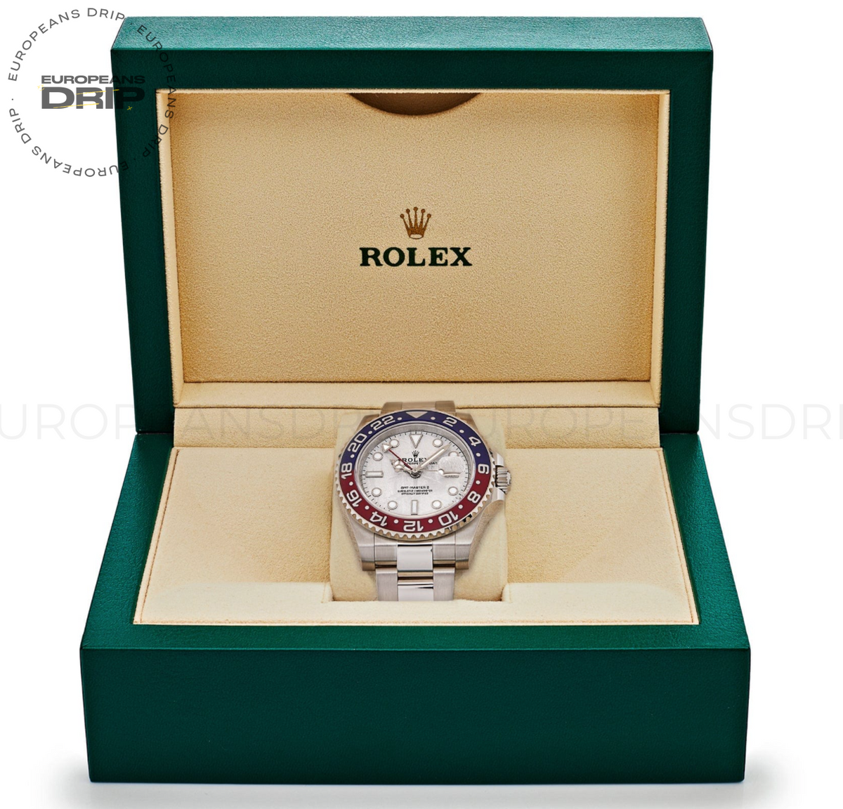 Gmt-master ii white gold meteorite dial 40mm
