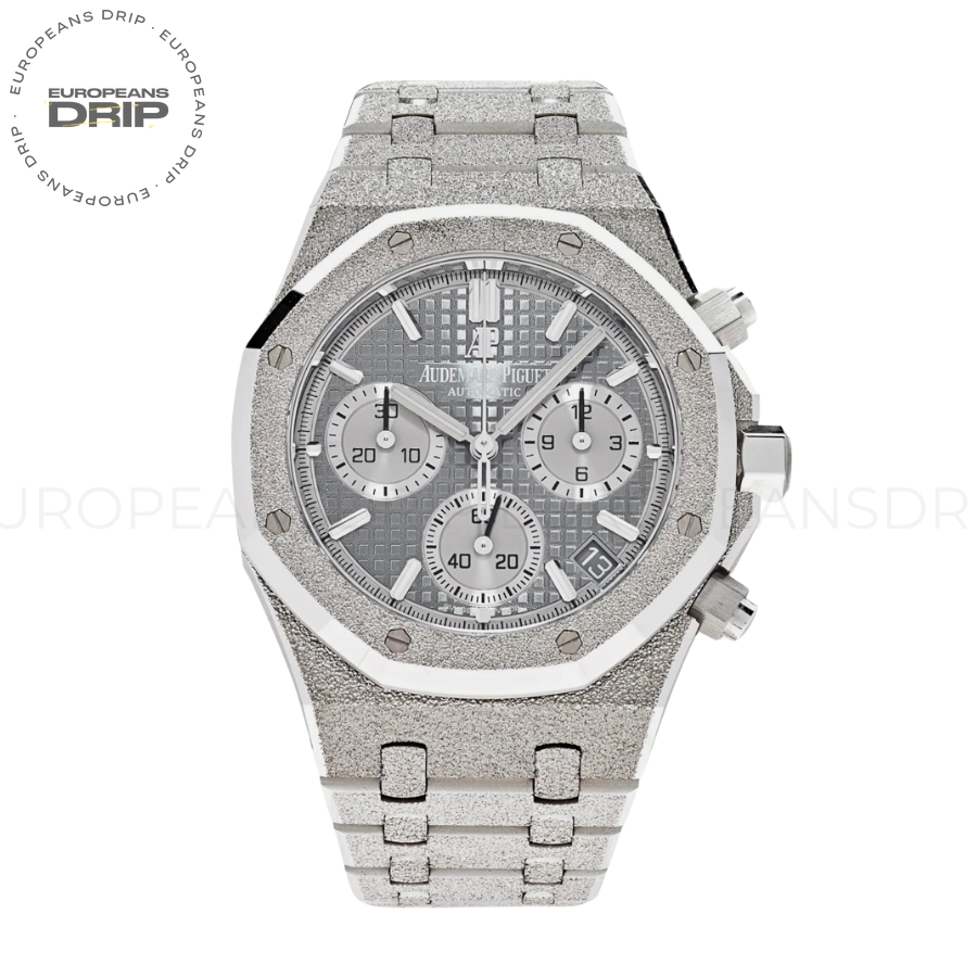 Royal oak frosted white gold