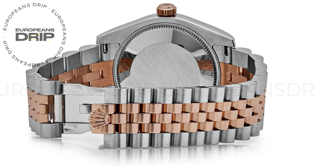 Date just ladies rose gold sundust dial 31mm