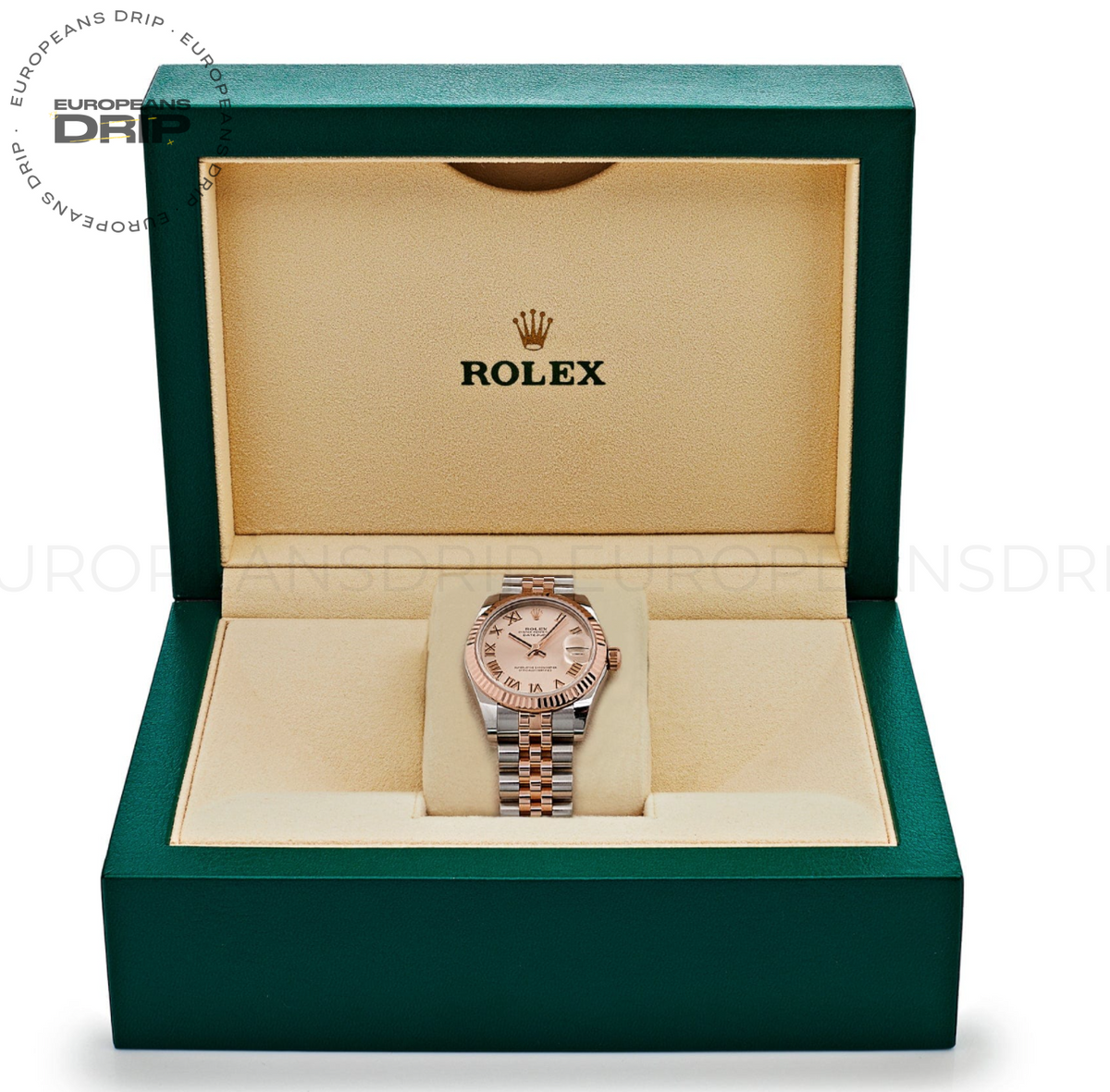 Date just ladies rose gold sundust dial 31mm