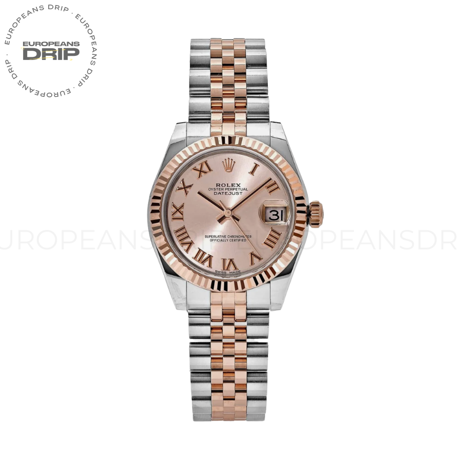 Date just ladies rose gold sundust dial 31mm