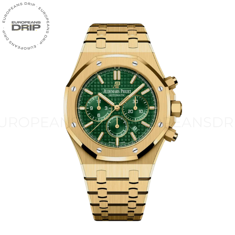 Royal oak yellow gold green dial