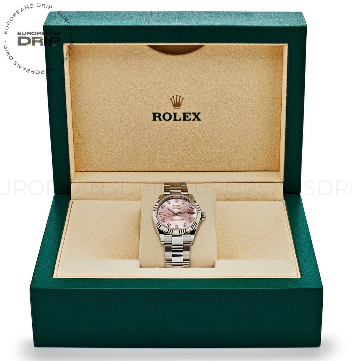 Date just ladies pink diamond dial 31mm