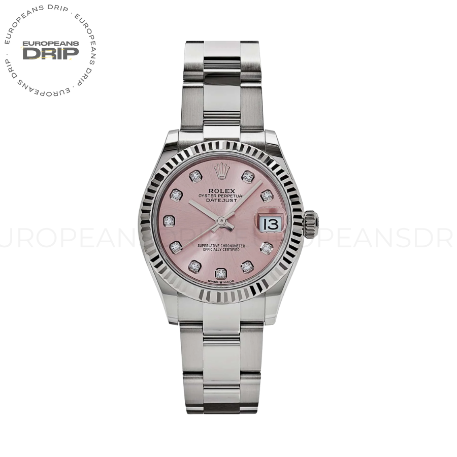 Date just ladies pink diamond dial 31mm