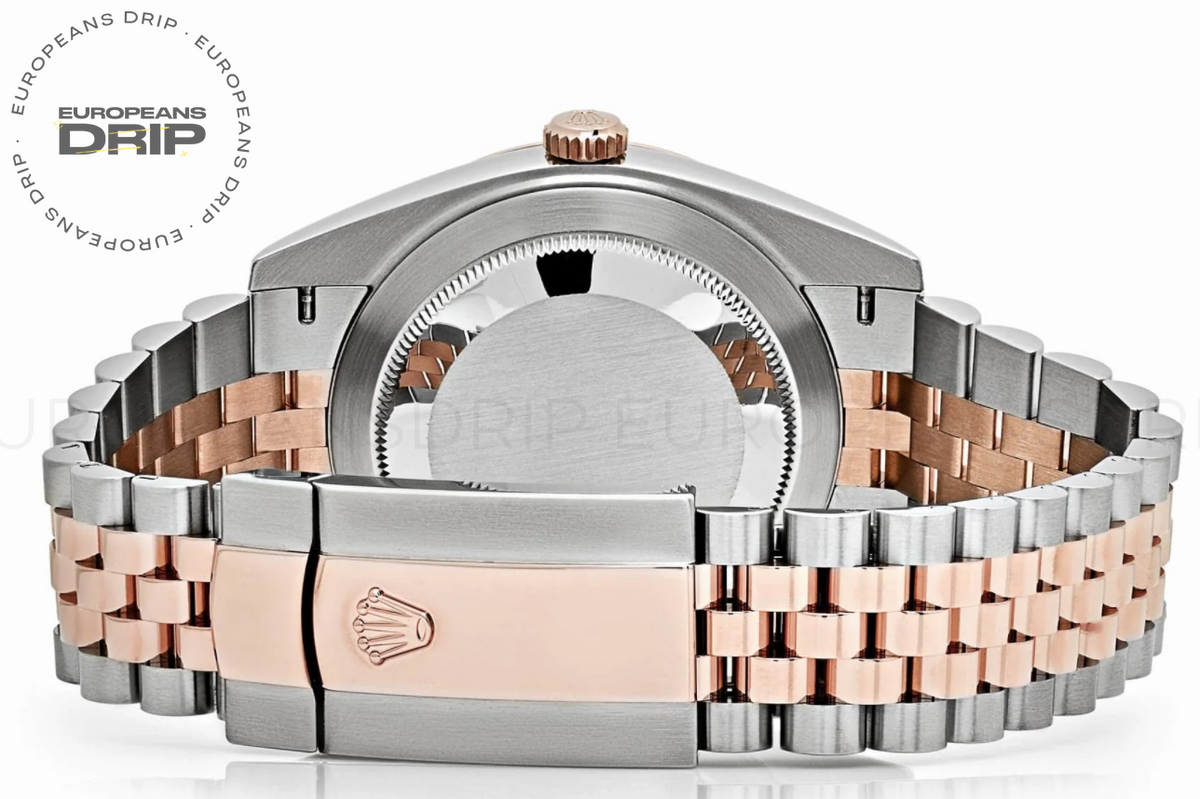 Date just rose gold sundust dial 41mm