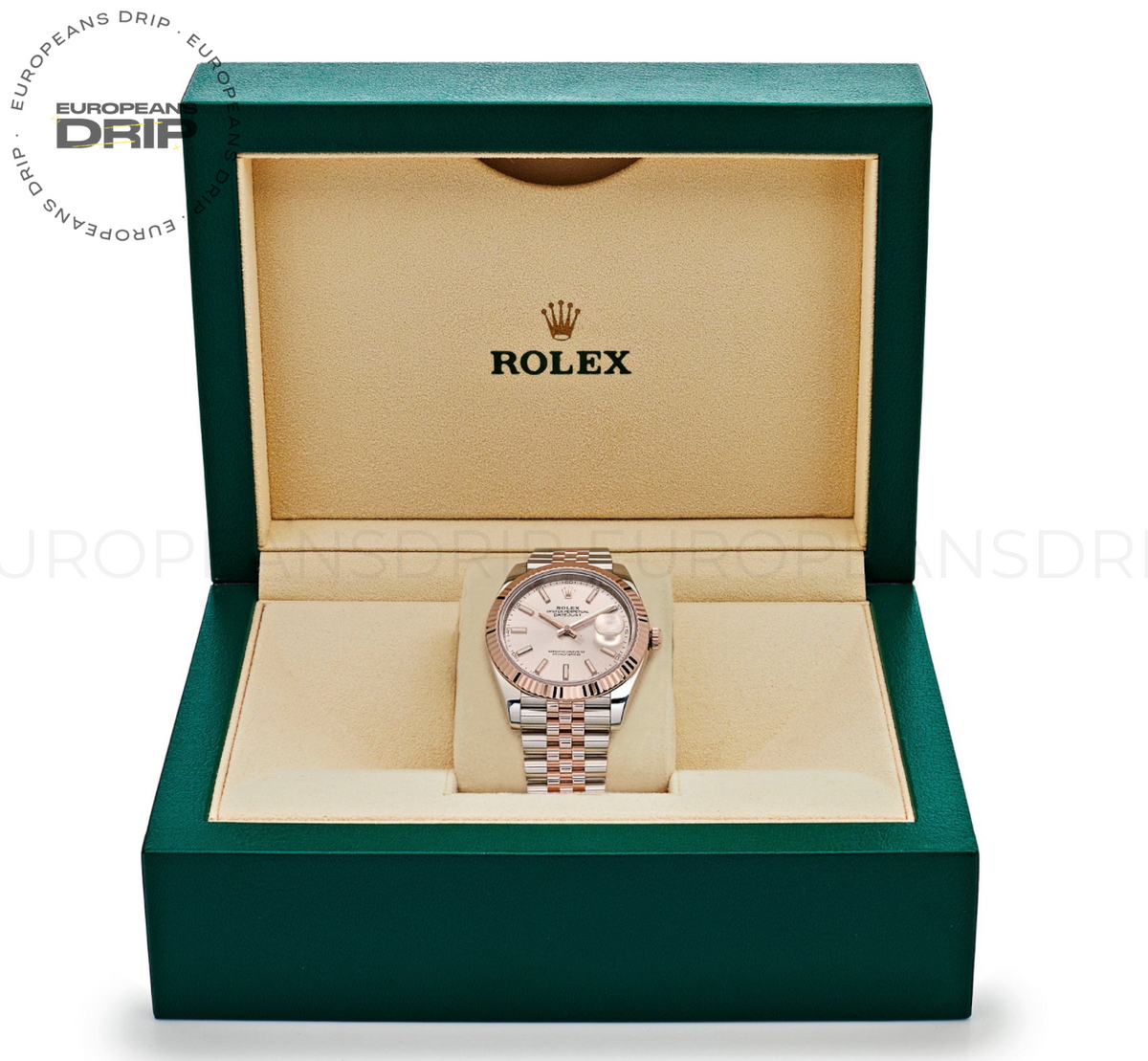 Date just rose gold sundust dial 41mm