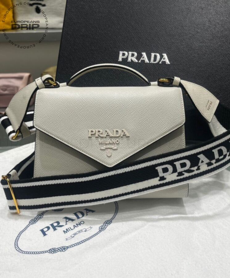 Monochrome Saffiano White 21 cm