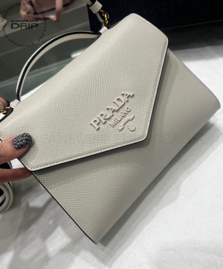 Monochrome Saffiano White 21 cm