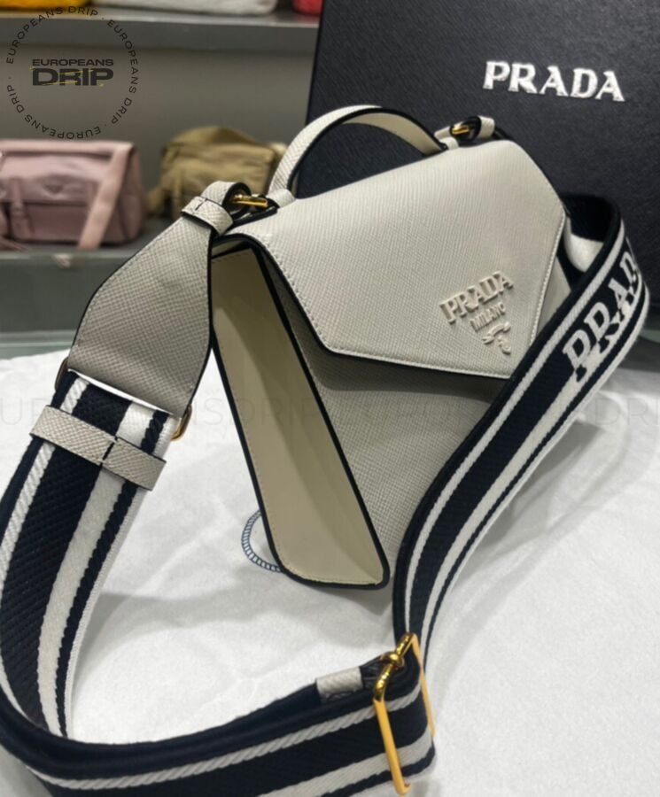 Monochrome Saffiano White 21 cm