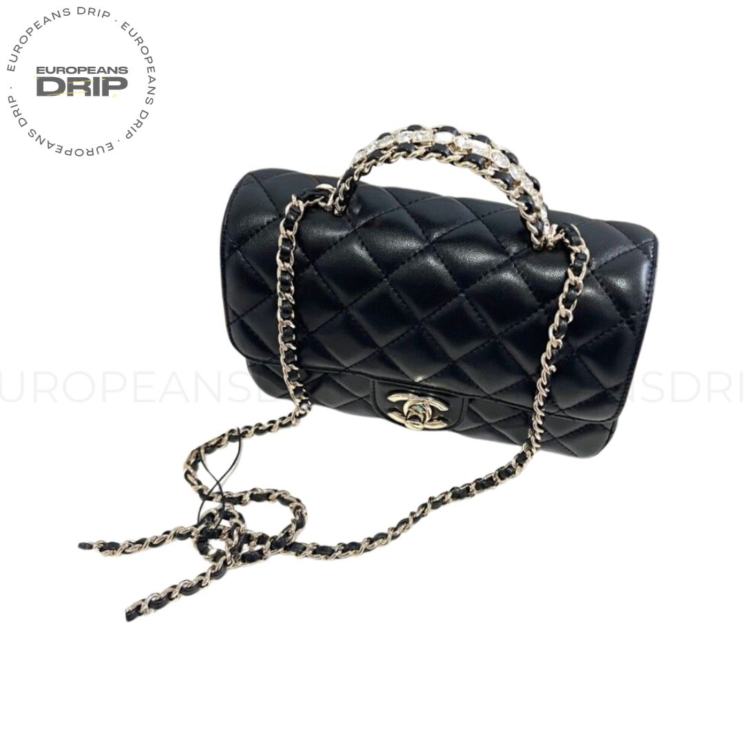 Quilted with Handle Top and Crystals 20 cm