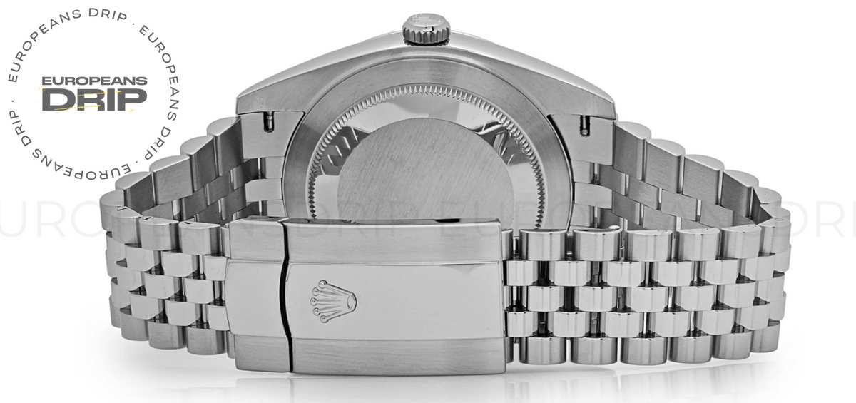 Date just fluted motif green dial 41mm
