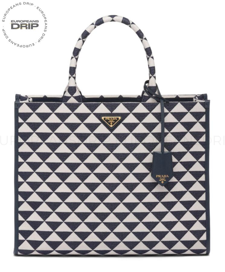 Symbole Embroidered Tote Blue 39 cm