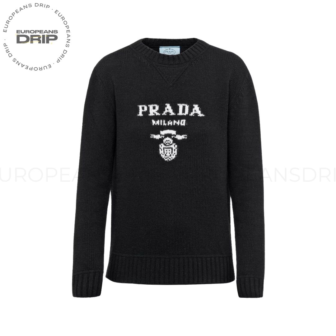 Sweater Necklace Wool-Cashmere with Logo