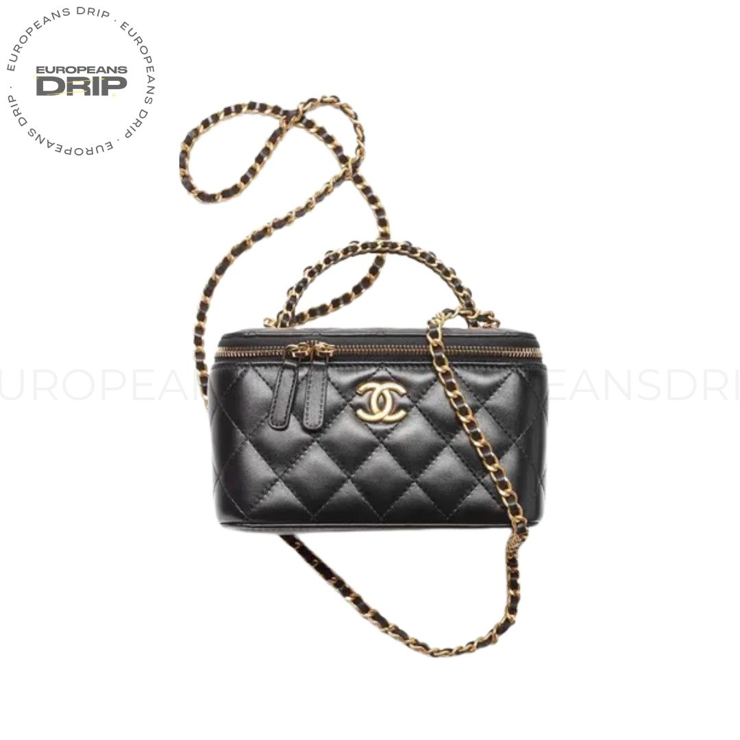 Bag Crossbody Vanity with Chain Black 17 cm