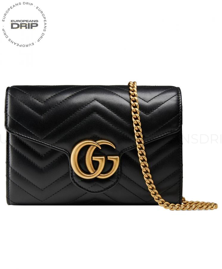 GG Marmont Matelasse Black 21 cm