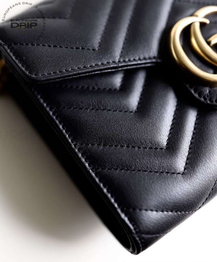 GG Marmont Matelasse Black 21 cm