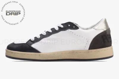 Star White Brown Blue Leather