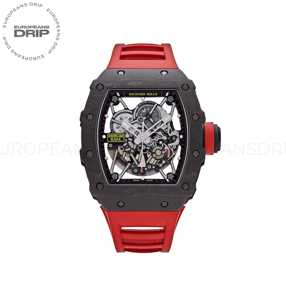 35-02 Carbon TPT Red Strap