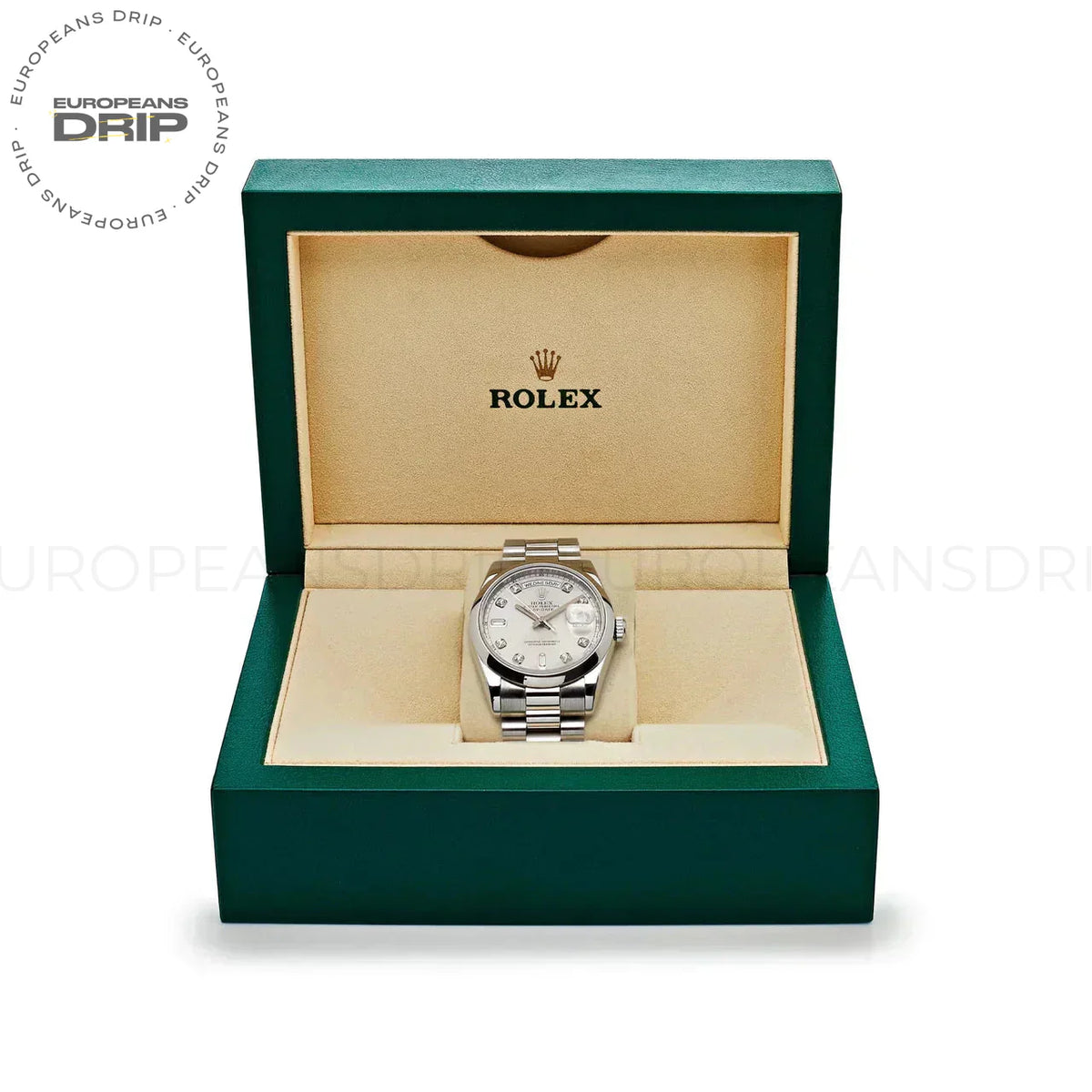 Day-Date ⁠118206 Platinum Silver Diamond Dial (2022)