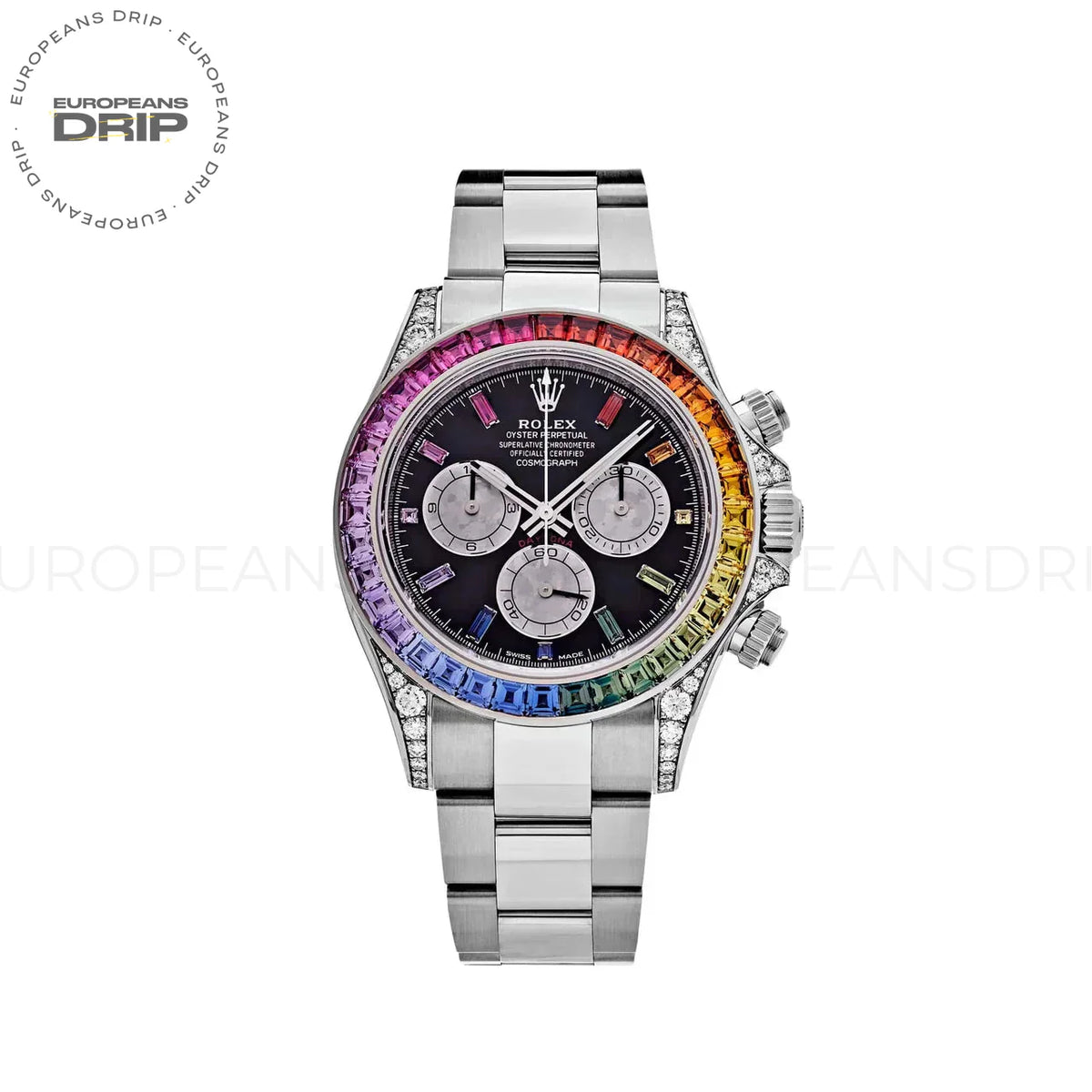 Daytona 116599RBOW 'Rainbow' White Gold Black Dial Sapphire Bezel (2022)