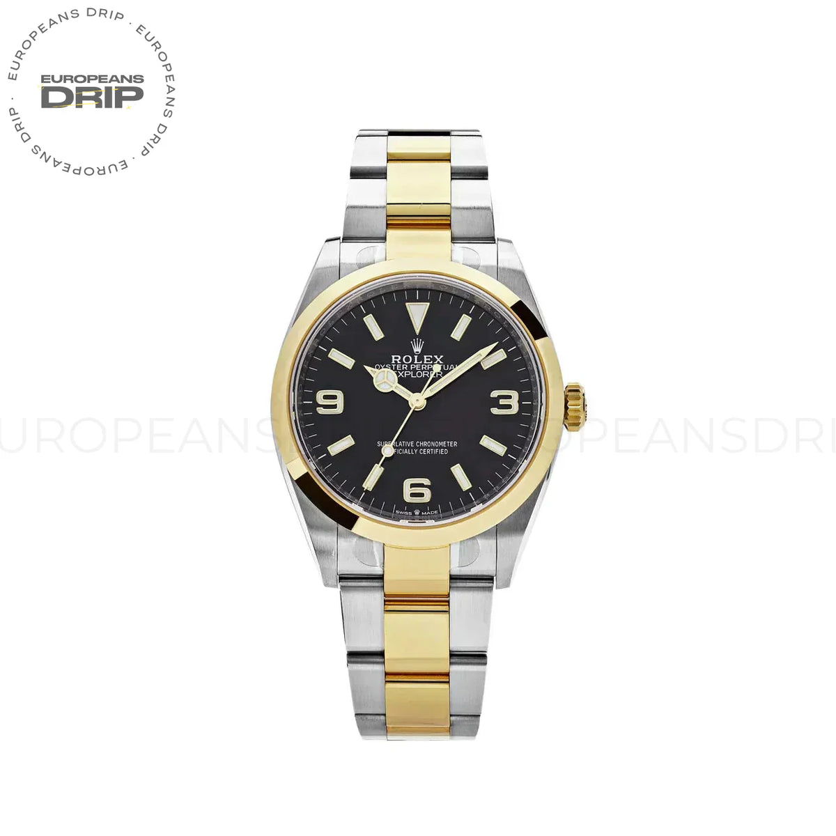 Explorer 124273 Yellow Gold Steel Black Dial