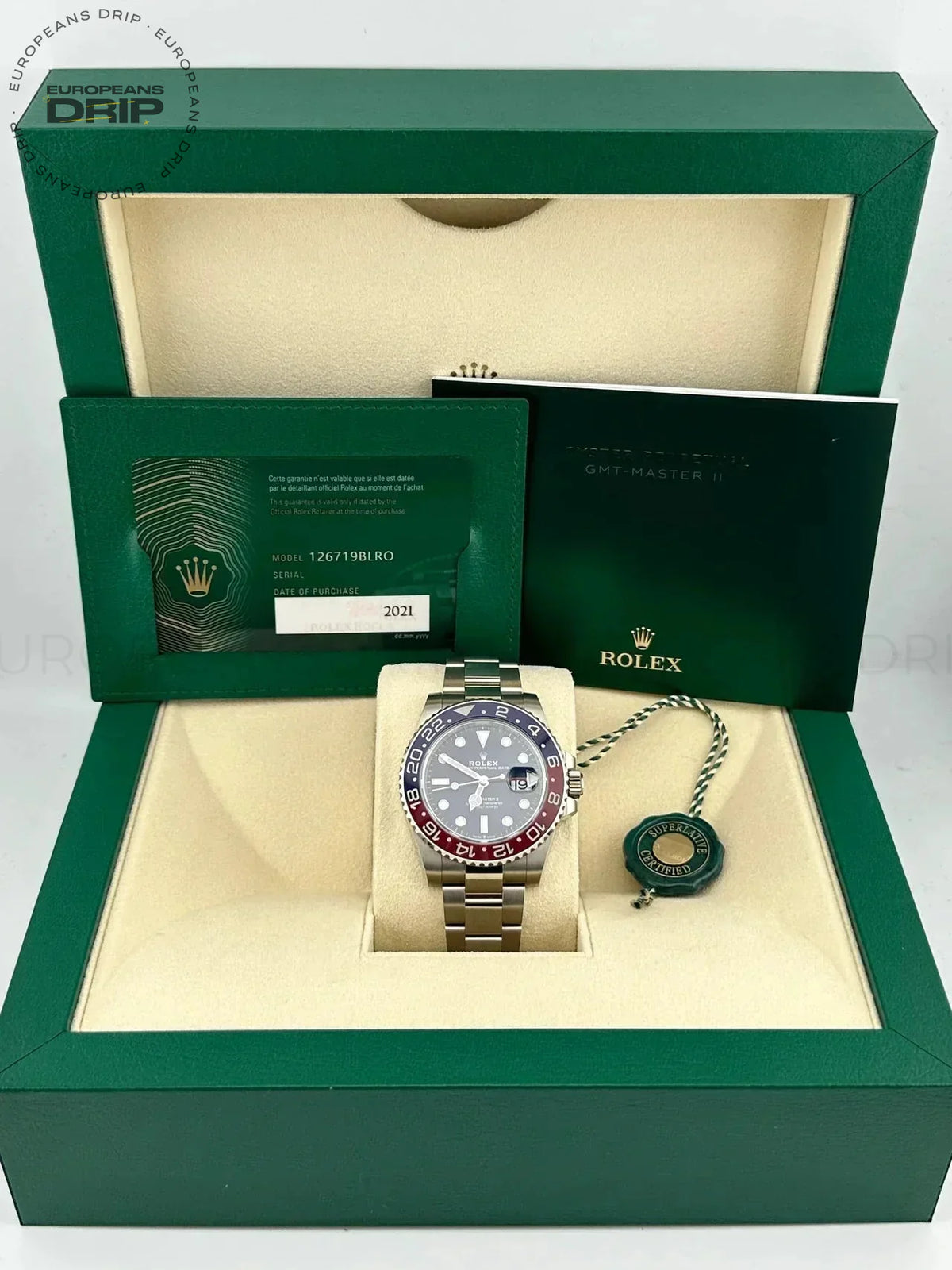GMT-Master II 126719BLRO 'Pepsi' White Gold Blue Dial (2021)