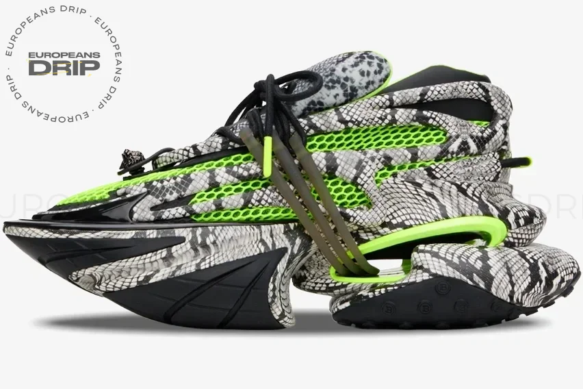 Unicorn Low Top Neoprene & Leather Grey Snake