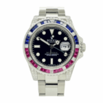 Gmt-master ii custom black diamond set dial 40mm