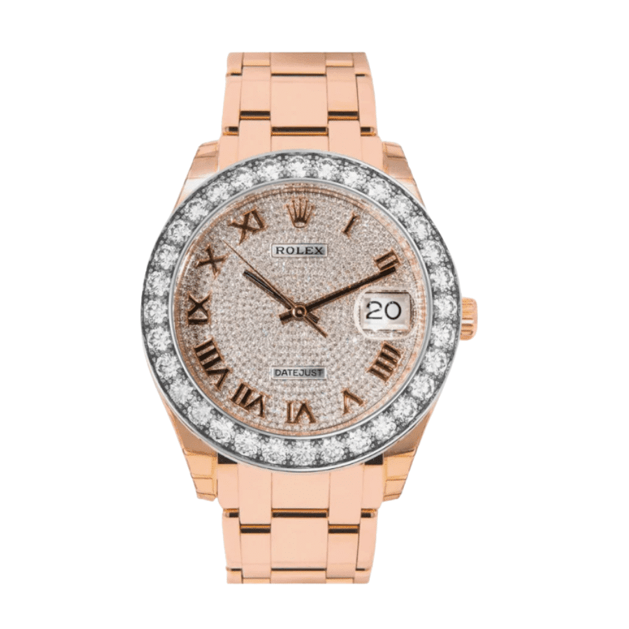 11-datejustpearlmasterdiamondpaved39mm.png Date just pearlmaster diamond paved 39mm - Image 1