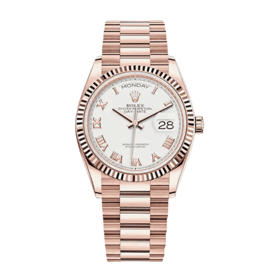 22-Rolexday-daterosegoldwhitedial36mm.png Day-date rose gold white dial 36mm - Image 1