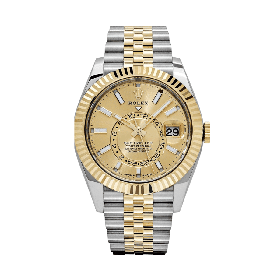 23-Rolexsky-dwellergoldjubileechampagnedial42mm.png Sky-dweller gold jubilee champagne dial 42mm - Image 1