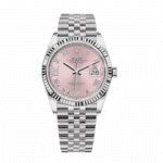 Date just white gold pink dial 36mm