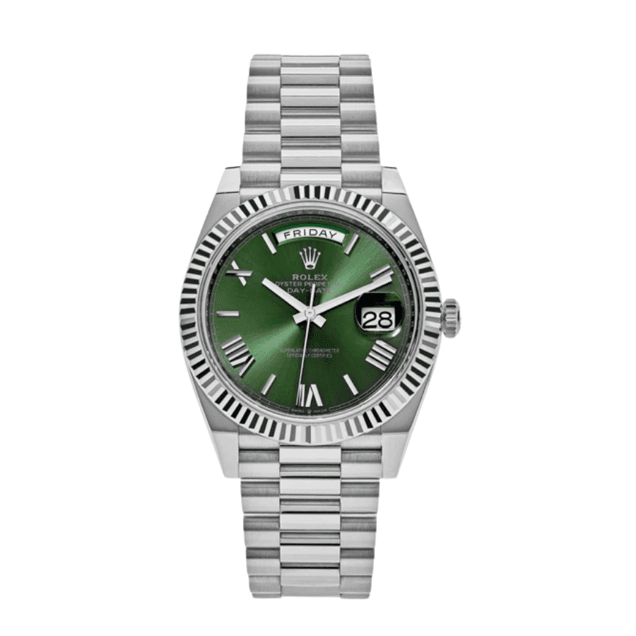 24-Rolexday-datewhitegoldolivedial40mm.png Day-date white gold olive dial 40mm - Image 1