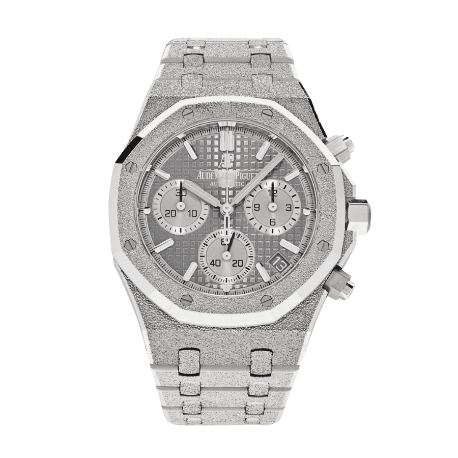 34-Audemarspiguetroyaloakfrostedwhitegold.png Royal oak frosted white gold - Image 1