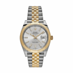 Date just yellow gold silver dial 41mm