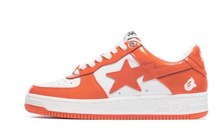 PatentLeatherOrangeWhite.png Patent Leather Orange White - Image 1