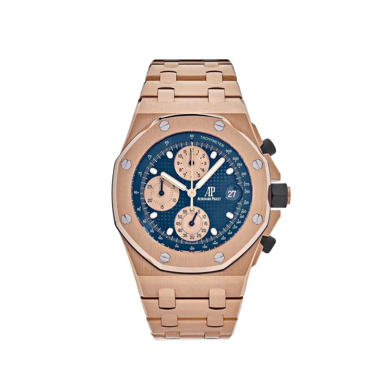 audemars-piguet-royal-oak-offshore-chronograph-brick-rose-gold-blue-dial-26238or-oo-2000or-01-audemars-piguet-40550006685940_1280x_7195a8d7-3d27-44cf-ad22-15efcbd61448.jpg Royal Oak Offshore 26238OR.OO.2000OR.01 Chronograph 'Brick' Rose Gold Blue Dial - Image 1